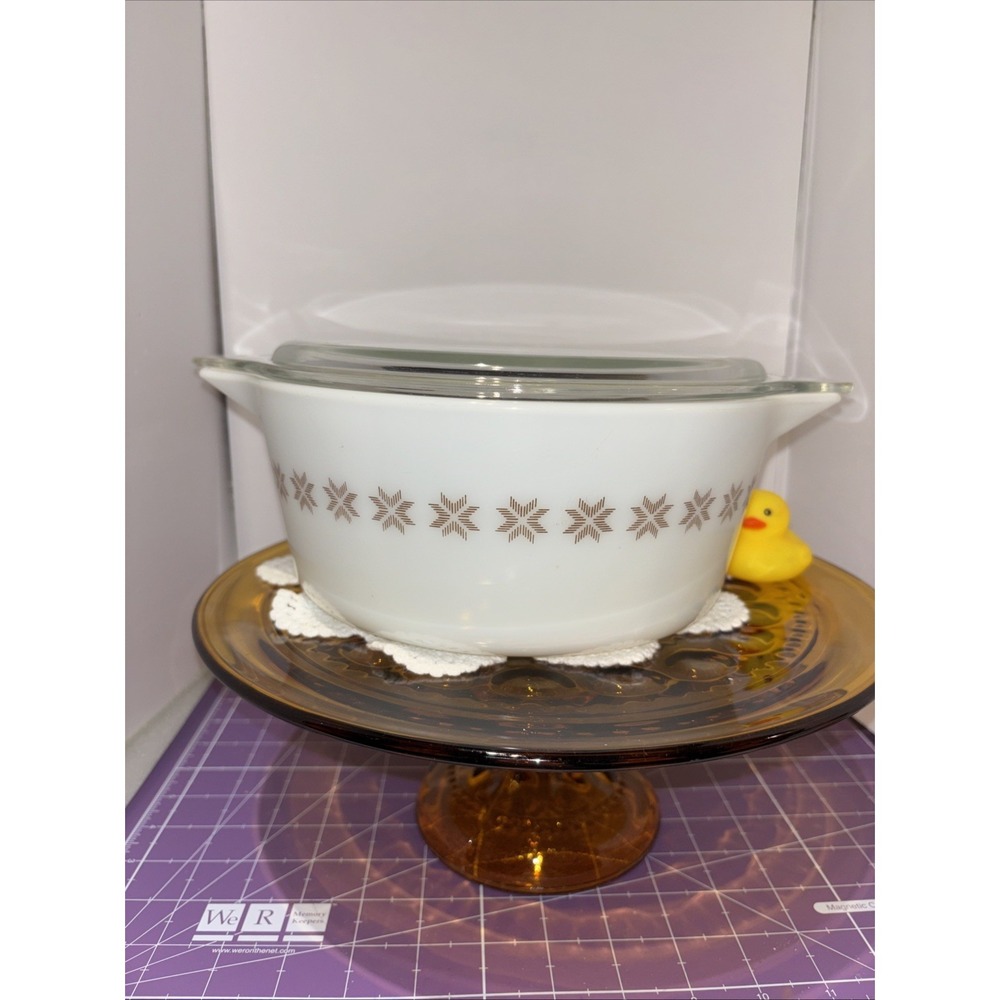 Vintage Pyrex Town & Country #475-B Casserole Dish w/ Lid ~ 2 1/2 Quart